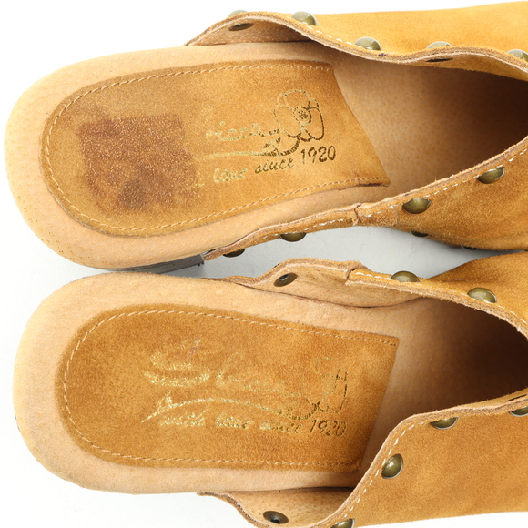 sbicca Crowley Leather/Wood Mules & Clogs Women 10 Brown/Tan - Picture 14 of 17